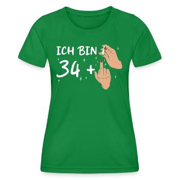 Geburtstagsgeschenk 35 Jahre Geburtstagskind - Frauen Funktions-T-Shirt - Kelly Green - Vorne - AI Model Female 172 dark (172cm)