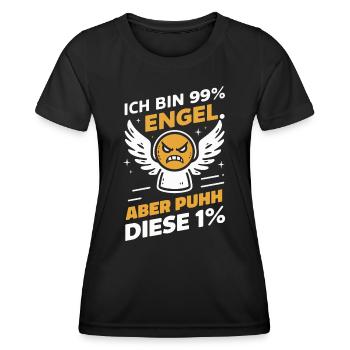 Funny Funny Funny Saying Funny Clothing - Women's Functional T-Shirt - black - Front - AI Model Female 172 light (172cm)