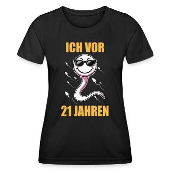 Birthday Gift 21 Years Birthday Child - Women's Functional T-Shirt - black - Front - AI Model Female 172 light (172cm)
