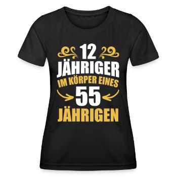 Geburtstagsgeschenk 55 Jahre Geburtstagskind - Frauen Funktions-T-Shirt - Schwarz - Vorne - AI Model Female 172 light (172cm)