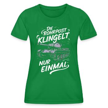 Chars Chars de combat principaux Chars de char Chars Pilotes de chars - T-shirt sport Femme - vert - Devant - AI Model Female 172 dark (172cm)