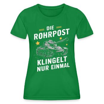 Tanks Main Battle Tanks Tank Tanks Tank Drivers - Women's Functional T-Shirt - kelly green - Front - AI Model Female 172 dark (172cm)