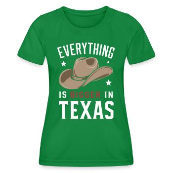 Texas State Texans Texas - T-shirt sport Femme - vert - Devant - AI Model Female 172 dark (172cm)