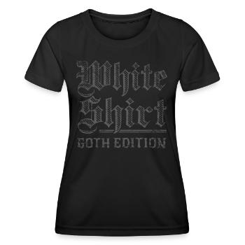 White Shirt Black Edition Goth Edition - Frauen Funktions-T-Shirt - Schwarz - Vorne - AI Model Female 172 light (172cm)