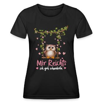 oiseau de nuit hibou hibou oiseau - T-shirt sport Femme - noir - Devant - AI Model Female 172 light (172cm)