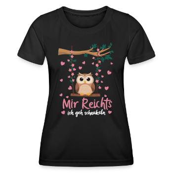oiseau de nuit hibou hibou oiseau - T-shirt sport Femme - noir - Devant - AI Model Female 172 light (172cm)