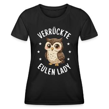 oiseau de nuit hibou hibou oiseau - T-shirt sport Femme - noir - Devant - AI Model Female 172 light (172cm)