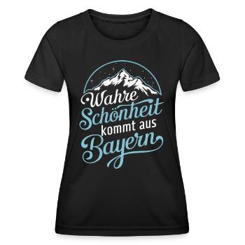 État libre de Bavière Bavarois - T-shirt sport Femme - noir - Devant - AI Model Female 172 light (172cm)