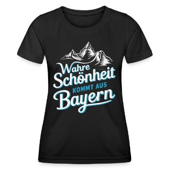 État libre de Bavière Bavarois - T-shirt sport Femme - noir - Devant - AI Model Female 172 light (172cm)