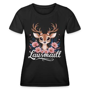 État libre de Bavière Bavarois - T-shirt sport Femme - noir - Devant - AI Model Female 172 light (172cm)