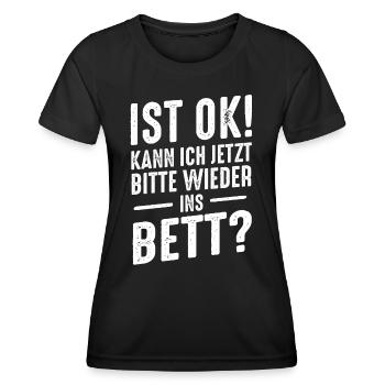 Funny Funny Funny Saying Funny Clothing - Women's Functional T-Shirt - black - Front - AI Model Female 172 light (172cm)