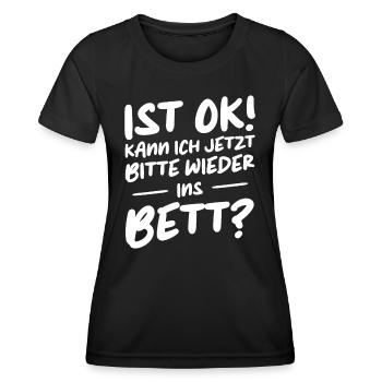 Funny Funny Funny Saying Funny Clothing - Women's Functional T-Shirt - black - Front - AI Model Female 172 light (172cm)