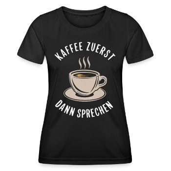 Coffee Coffee Coffee Drinkers Coffee Lovers - Women's Functional T-Shirt - black - Front - AI Model Female 172 light (172cm)
