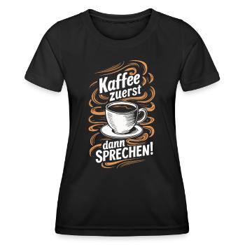 Coffee Coffee Coffee Drinkers Coffee Lovers - Women's Functional T-Shirt - black - Front - AI Model Female 172 light (172cm)