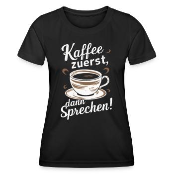 Coffee Coffee Coffee Drinkers Coffee Lovers - Women's Functional T-Shirt - black - Front - AI Model Female 172 light (172cm)