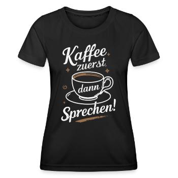 Coffee Coffee Coffee Drinkers Coffee Lovers - Women's Functional T-Shirt - black - Front - AI Model Female 172 light (172cm)