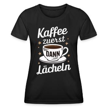 Coffee Coffee Coffee Drinkers Coffee Lovers - Women's Functional T-Shirt - black - Front - AI Model Female 172 light (172cm)