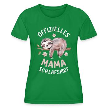 Faultier Faultiere Tier Schlafen Faul - Frauen Funktions-T-Shirt - Kelly Green - Vorne - AI Model Female 172 dark (172cm)