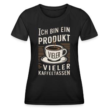 Coffee Coffee Coffee Drinkers Coffee Lovers - Women's Functional T-Shirt - black - Front - AI Model Female 172 light (172cm)