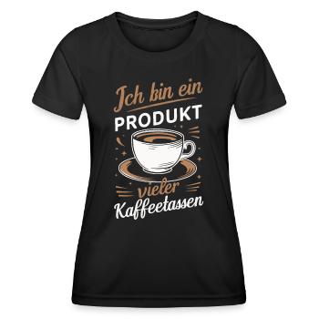 Coffee Coffee Coffee Drinkers Coffee Lovers - Women's Functional T-Shirt - black - Front - AI Model Female 172 light (172cm)