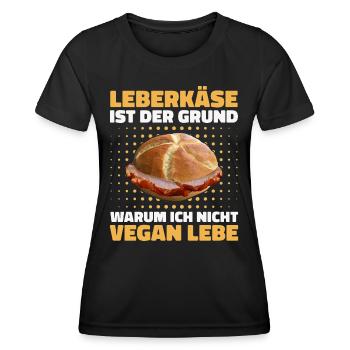 Leberkäs Bayern Leberkas Semmel Fleischkäse - T-shirt sport Femme - noir - Devant - AI Model Female 172 light (172cm)