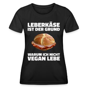 Leberkäs Bayern Leberkas Semmel Fleischkäse - T-shirt sport Femme - noir - Devant - AI Model Female 172 light (172cm)