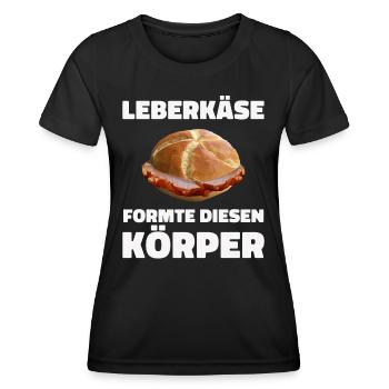 Leberkäs Bayern Leberkas Semmel Fleischkäse - T-shirt sport Femme - noir - Devant - AI Model Female 172 light (172cm)