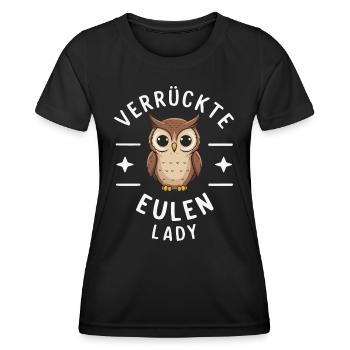 oiseau de nuit hibou hibou oiseau - T-shirt sport Femme - noir - Devant - AI Model Female 172 light (172cm)
