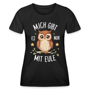 oiseau de nuit hibou hibou oiseau - T-shirt sport Femme - noir - Devant - AI Model Female 172 light (172cm)