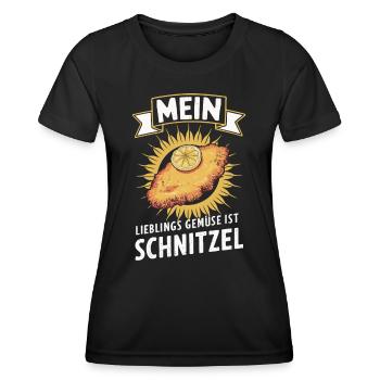 Wiener Schnitzel Plätzli Austria Food - Women's Functional T-Shirt - black - Front - AI Model Female 172 light (172cm)