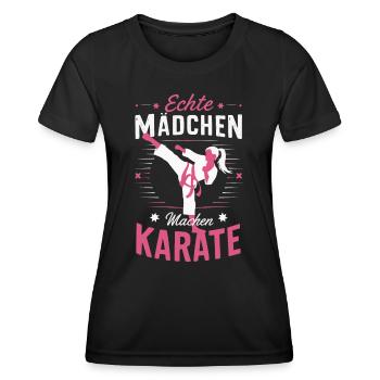 Karate Kampfsport Kämpfer Karate - Frauen Funktions-T-Shirt - Schwarz - Vorne - AI Model Female 172 light (172cm)