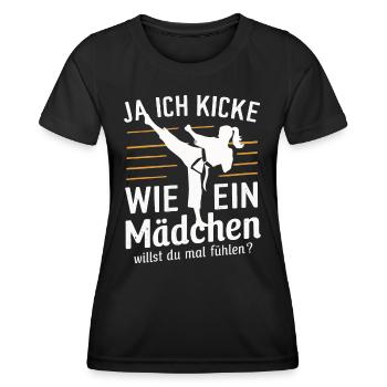 Karate Kampfsport Kämpfer Karate - Frauen Funktions-T-Shirt - Schwarz - Vorne - AI Model Female 172 light (172cm)