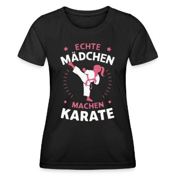 Karate Kampfsport Kämpfer Karate - Frauen Funktions-T-Shirt - Schwarz - Vorne - AI Model Female 172 light (172cm)