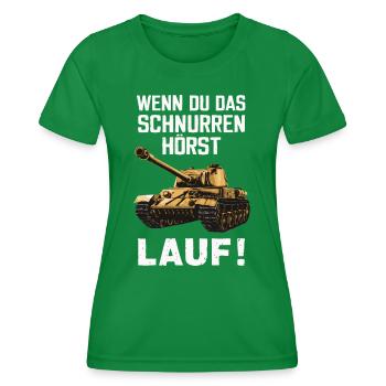 Tanks Main Battle Tanks Tank Tanks Tank Drivers - Women's Functional T-Shirt - kelly green - Front - AI Model Female 172 dark (172cm)