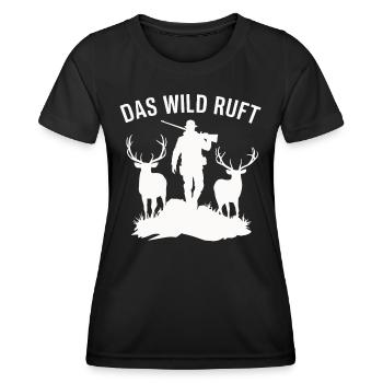 Hunter Hunting Hunting Hunting Clothing - Women's Functional T-Shirt - black - Front - AI Model Female 172 light (172cm)