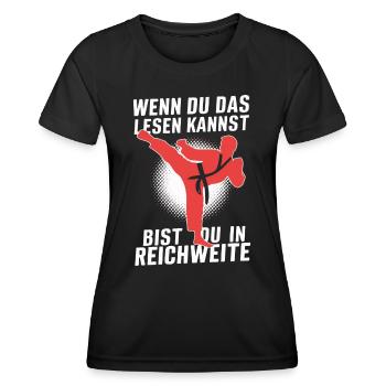Karate Kampfsport Kämpfer Karate - Frauen Funktions-T-Shirt - Schwarz - Vorne - AI Model Female 172 light (172cm)