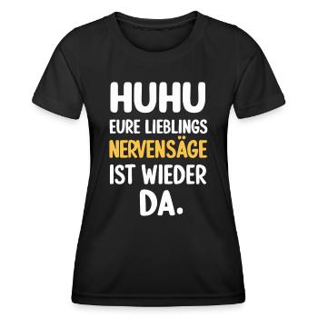 Funny Funny Funny Saying Funny Clothing - Women's Functional T-Shirt - black - Front - AI Model Female 172 light (172cm)