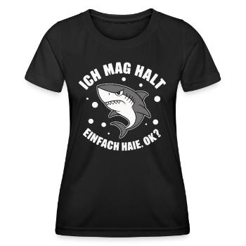 Shark Shark Sharks Shark - Women's Functional T-Shirt - black - Front - AI Model Female 172 light (172cm)