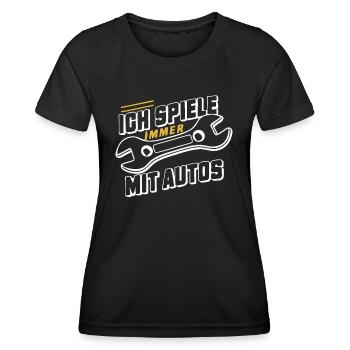 Mécanicien Mécanicien Atelier Mécanicien automobile - T-shirt sport Femme - noir - Devant - AI Model Female 172 light (172cm)