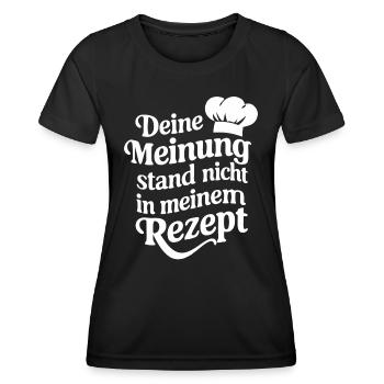 Chef Chef - T-shirt sport Femme - noir - Devant - AI Model Female 172 light (172cm)