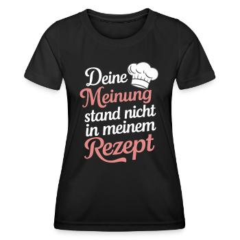 Chef Chef - T-shirt sport Femme - noir - Devant - AI Model Female 172 light (172cm)