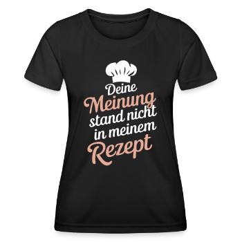Chef Chef - T-shirt sport Femme - noir - Devant - AI Model Female 172 light (172cm)