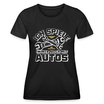 Mécanicien Mécanicien Atelier Mécanicien automobile - T-shirt sport Femme - noir - Devant - AI Model Female 172 light (172cm)