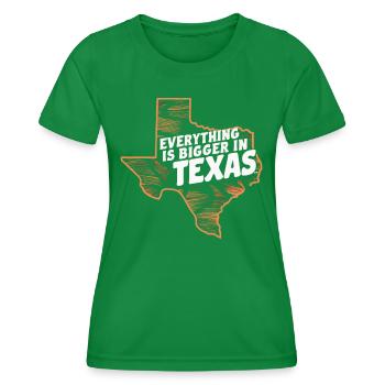 Texas State Texans Texas - Women's Functional T-Shirt - kelly green - Front - AI Model Female 172 dark (172cm)