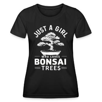 Bonsai Baum Japanisch Bonsai - Frauen Funktions-T-Shirt - Schwarz - Vorne - AI Model Female 172 light (172cm)