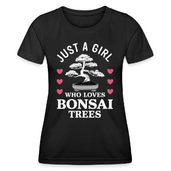 Bonsai Baum Japanisch Bonsai - Frauen Funktions-T-Shirt - Schwarz - Vorne - AI Model Female 172 light (172cm)