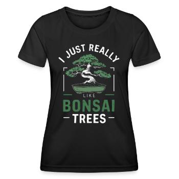 Bonsaï Bonsaï japonais - T-shirt sport Femme - noir - Devant - AI Model Female 172 light (172cm)