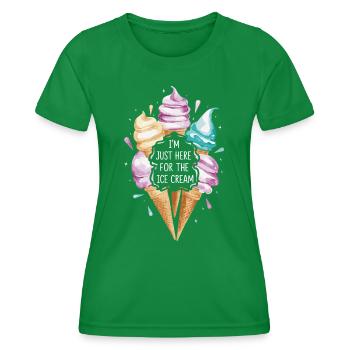 Eiscreme Süßigkeiten Eismilch - Women's Functional T-Shirt - kelly green - Front - AI Model Female 172 dark (172cm)