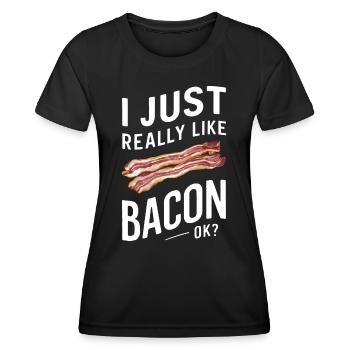 Bacon Breakfast Bacon - Women's Functional T-Shirt - black - Front - AI Model Female 172 light (172cm)