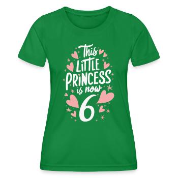 Cadeau 6 ans anniversaire garçon - T-shirt sport Femme - vert - Devant - AI Model Female 172 dark (172cm)